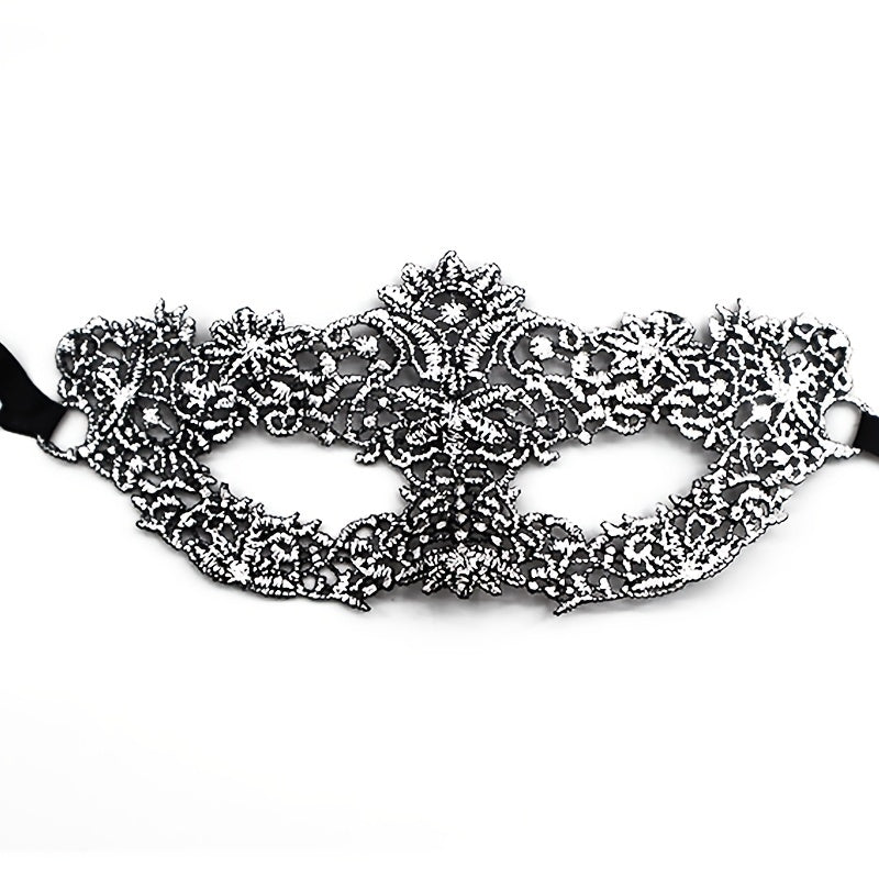 Adults Lace Masquerade Mask Hot Stamping Flower Petals Costume Party