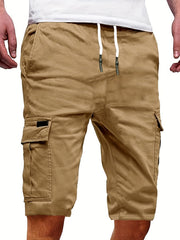 Classic Cargo Shorts Men's Casual Pocket Waist Drawstring Cargo Shorts