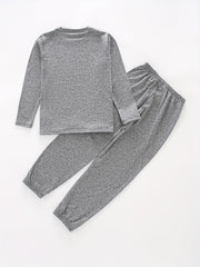 Boys 2pcs Pajamas Long Sleeve Top & Pants Grey Set Kids Clothes
