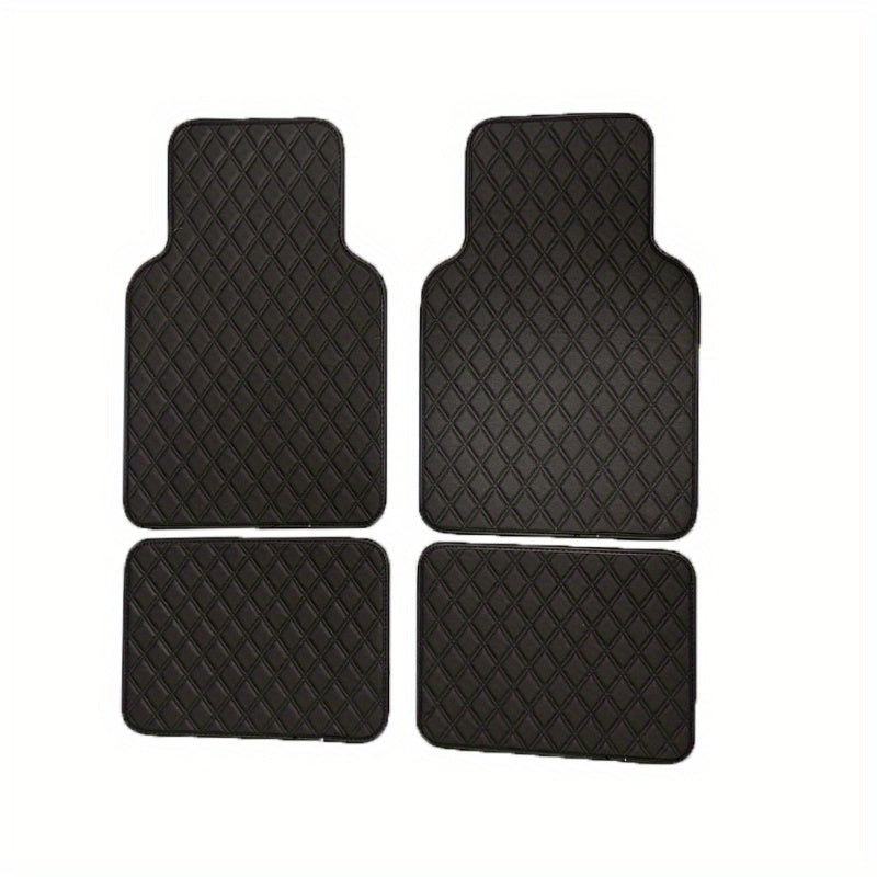 4pcs Waterproof Leather Car Floor Mats Full Set Auto Carpet Accessories