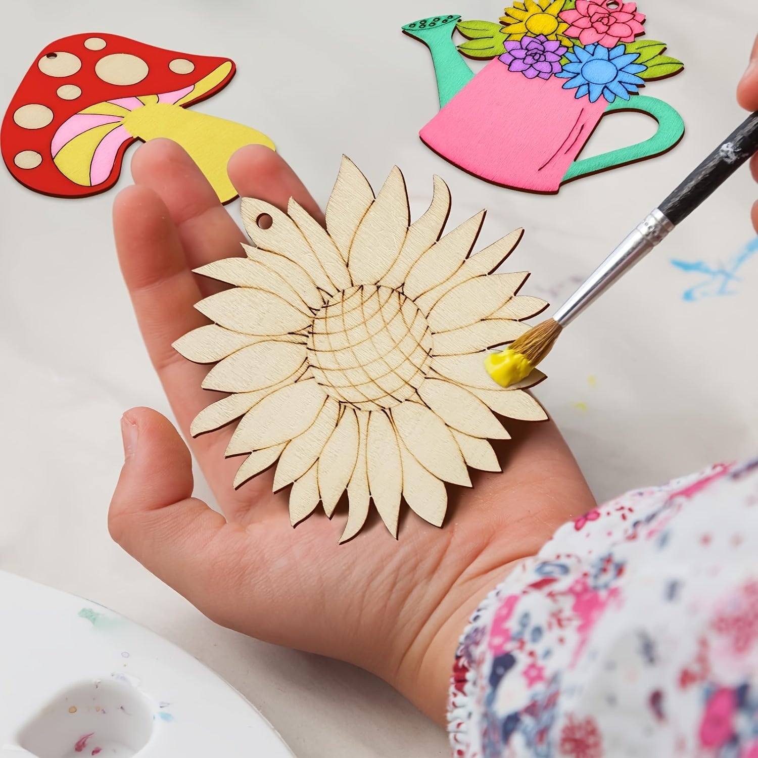 84pcs Kids Insect Wood Craft Kit with Markers for DIY Painting