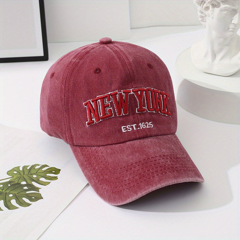 Vintage Embroidered Peaked Cap Unisex Baseball Cap