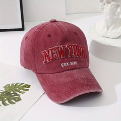 Vintage Embroidered Peaked Cap Unisex Baseball Cap