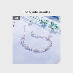 Heart-Shaped Zircon Bracelet Kids Accessories