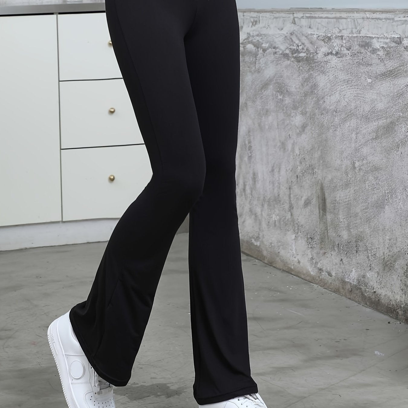Women's Flared Yoga Pants Solid Bootcut Leggings