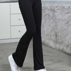 Women's Flared Yoga Pants Solid Bootcut Leggings