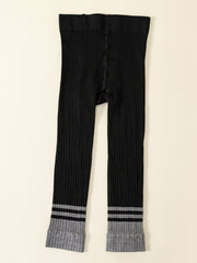 Girls Striped High Elasticity Leggings