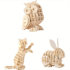 3D Animal Puzzle Craft Model Toy - Educational and Entertaining