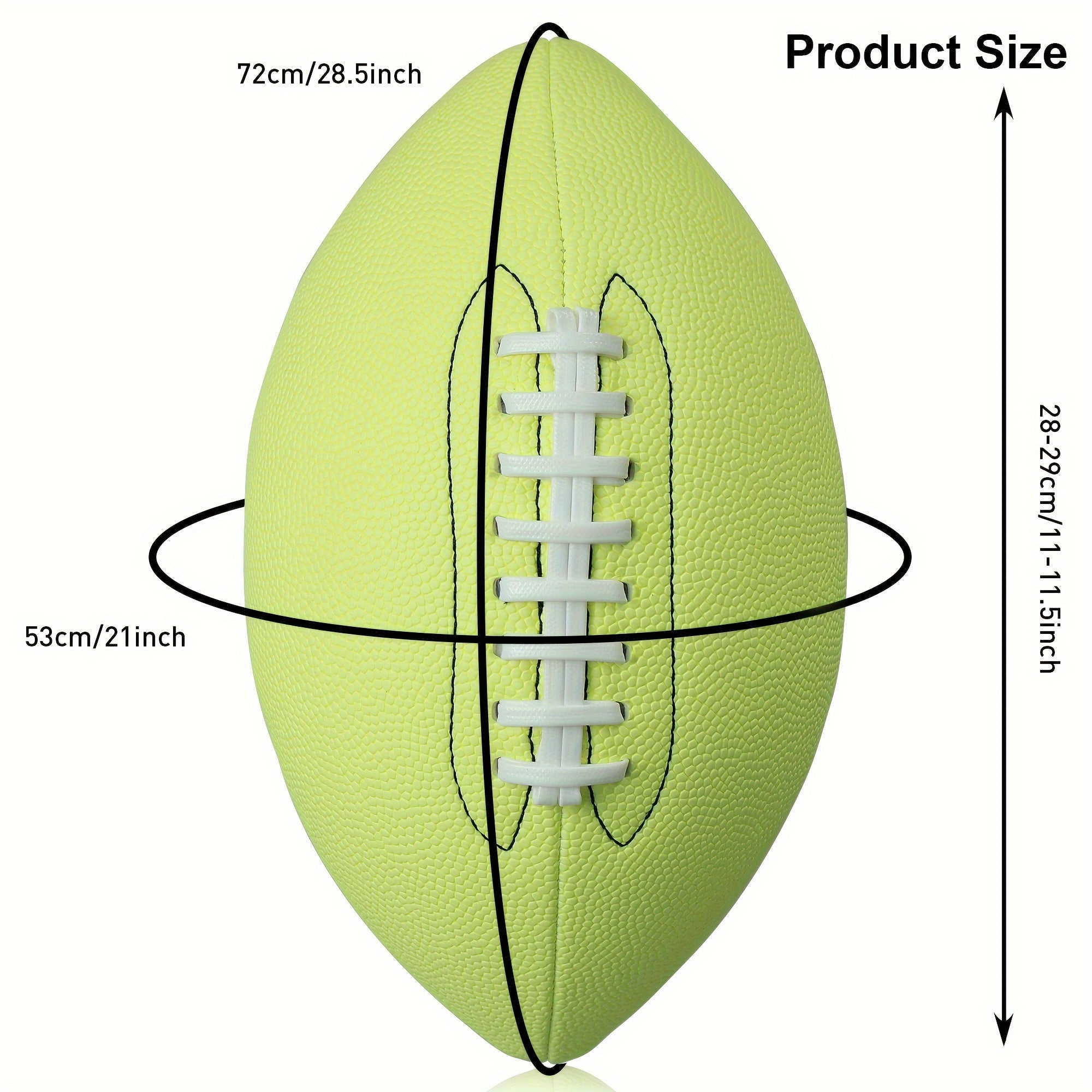 Luminous PU Rugby for Outdoor Sports Training Yellow