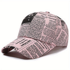 Men's Printed Hip Hop Baseball Cap Outdoor Peaked Cap Summer Hat