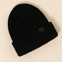 Embroidered Buckle Knit Hat Woolen Cap Unisex Hip hop Cap
