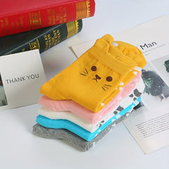2 Pairs Girls Kids Breathable Crew Socks for Spring Summer