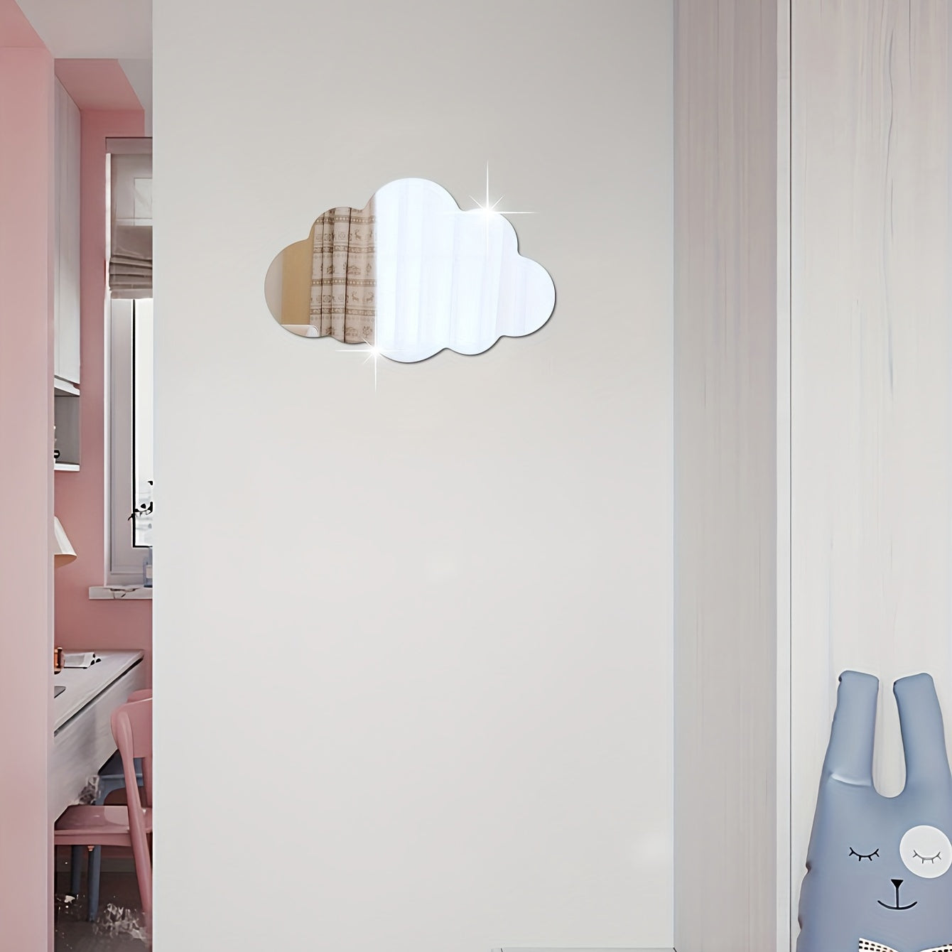 Acrylic Cloud Mirror Stickers for Kids and Girls