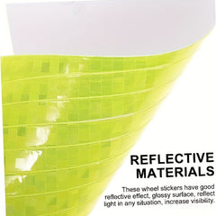8Pcs Reflective Wheel Hub Stickers for Safety on Roadways