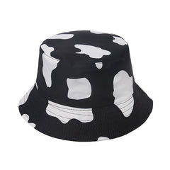 Graffiti Print Double Sided Cow Fisherman Hat