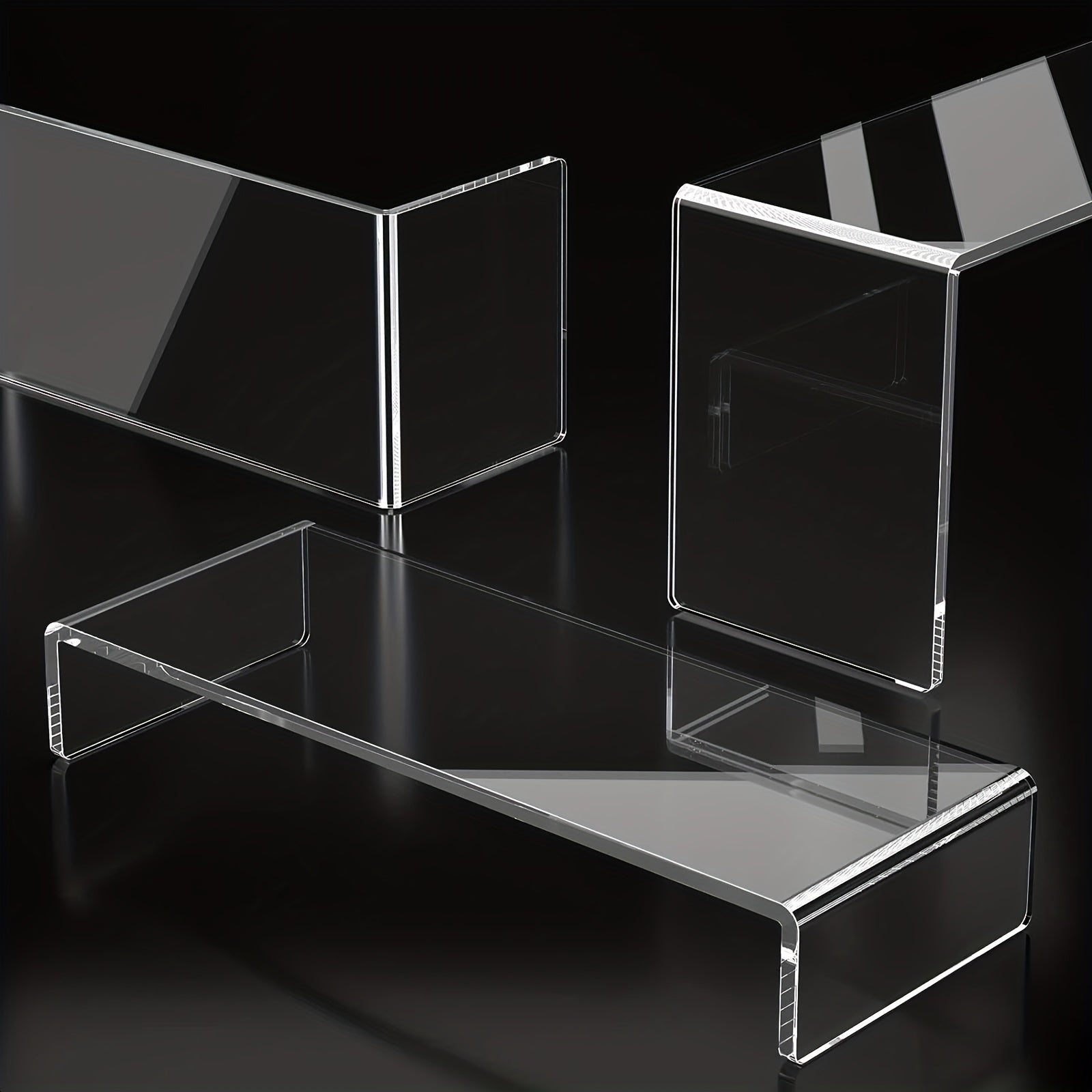 3-Layer Clear Acrylic Display Stand for Desserts Dolls Cosmetics