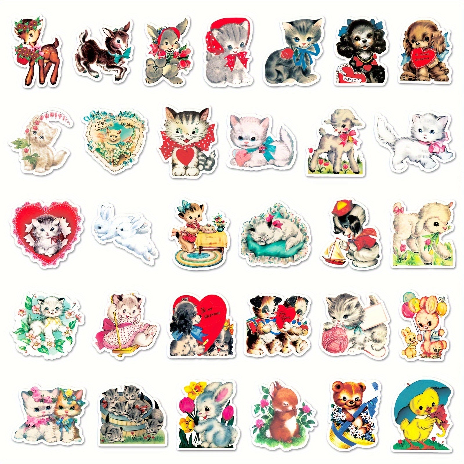 66pcs Cartoon Animal Graffiti Stickers DIY Diary Sticker