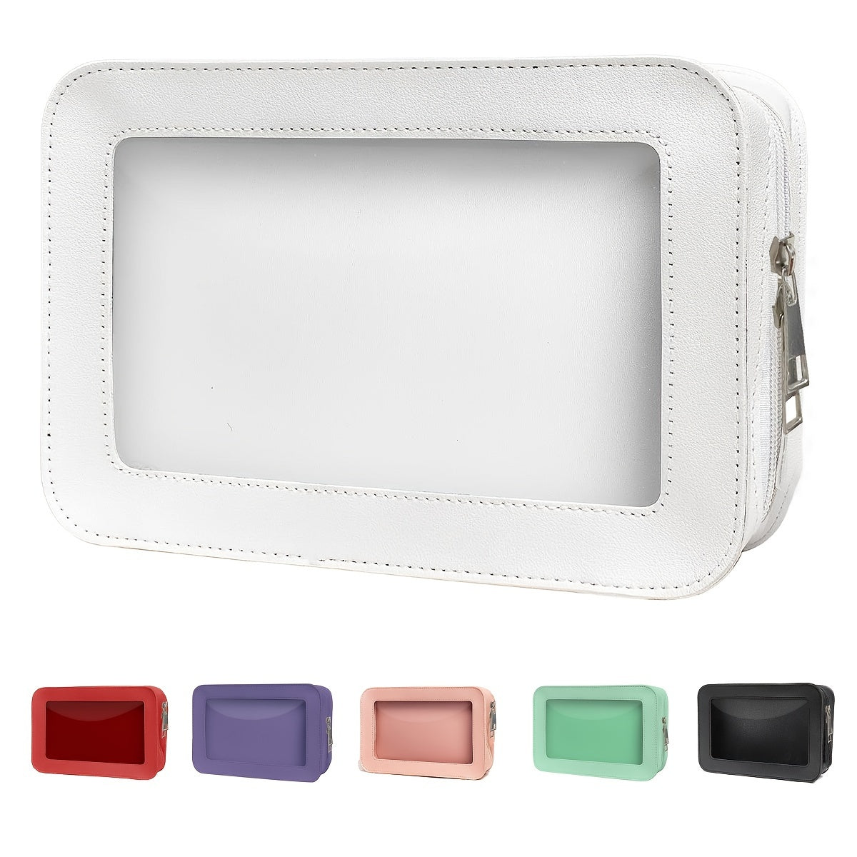 Makeup Case Waterproof PU Transparent Cosmetic Toiletry Bag