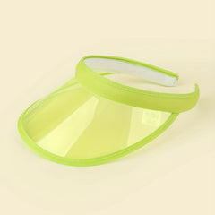 PVC Transparent Sun Visor Hat Candy Color Sunscreen Summer Visors
