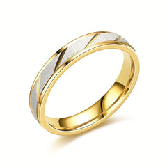 Diagonal Batch Flower Couple Ring