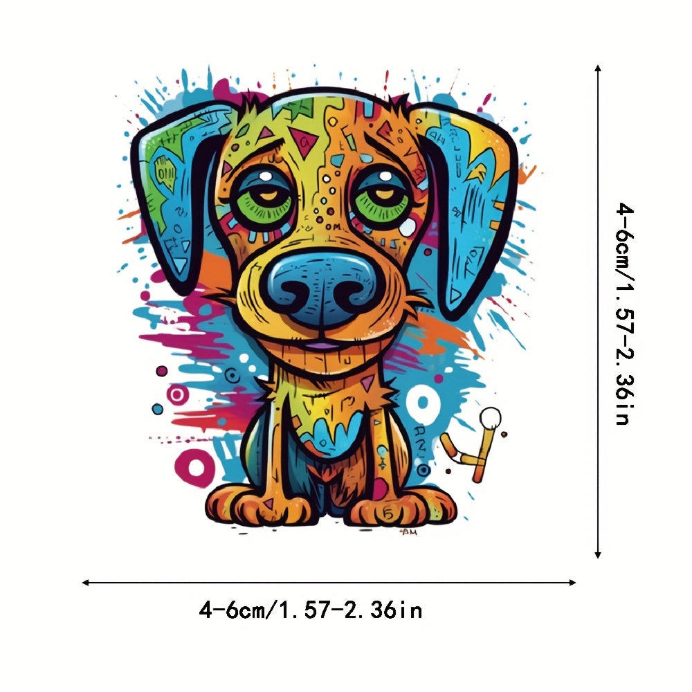 50pcs Colorful Doodle Puppy Cartoon Stickers for Laptop Bike Car Motorcycle