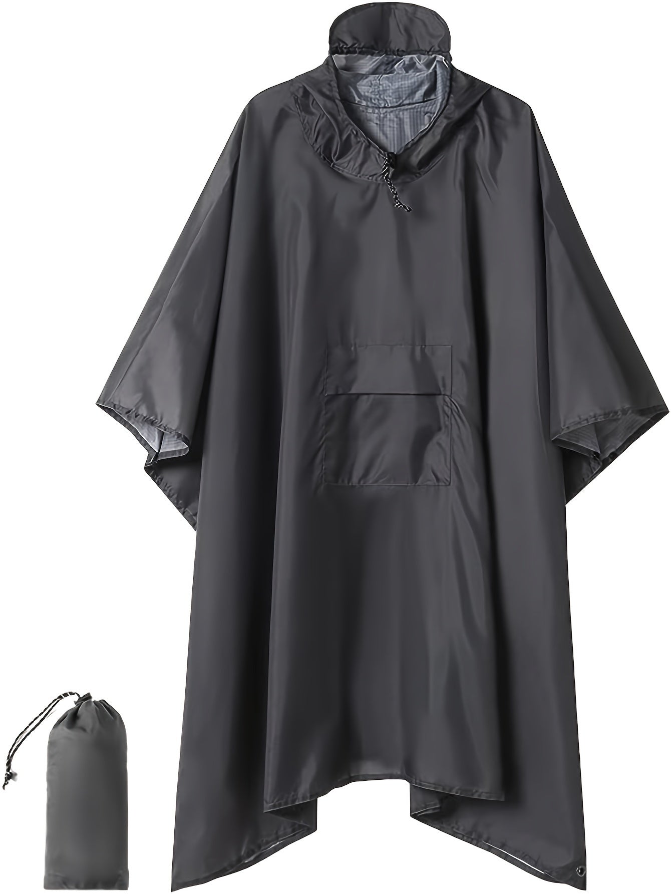 Men's Casual Hooded Raincoat Waterproof Rain Poncho for Outdoor Activities