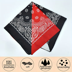 Polyester Cashew Flower Square Scarf Dress Up Paisley Turban
