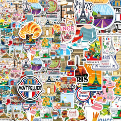 50 French Graffiti Stickers Laptop Helmet Water Cup Decor
