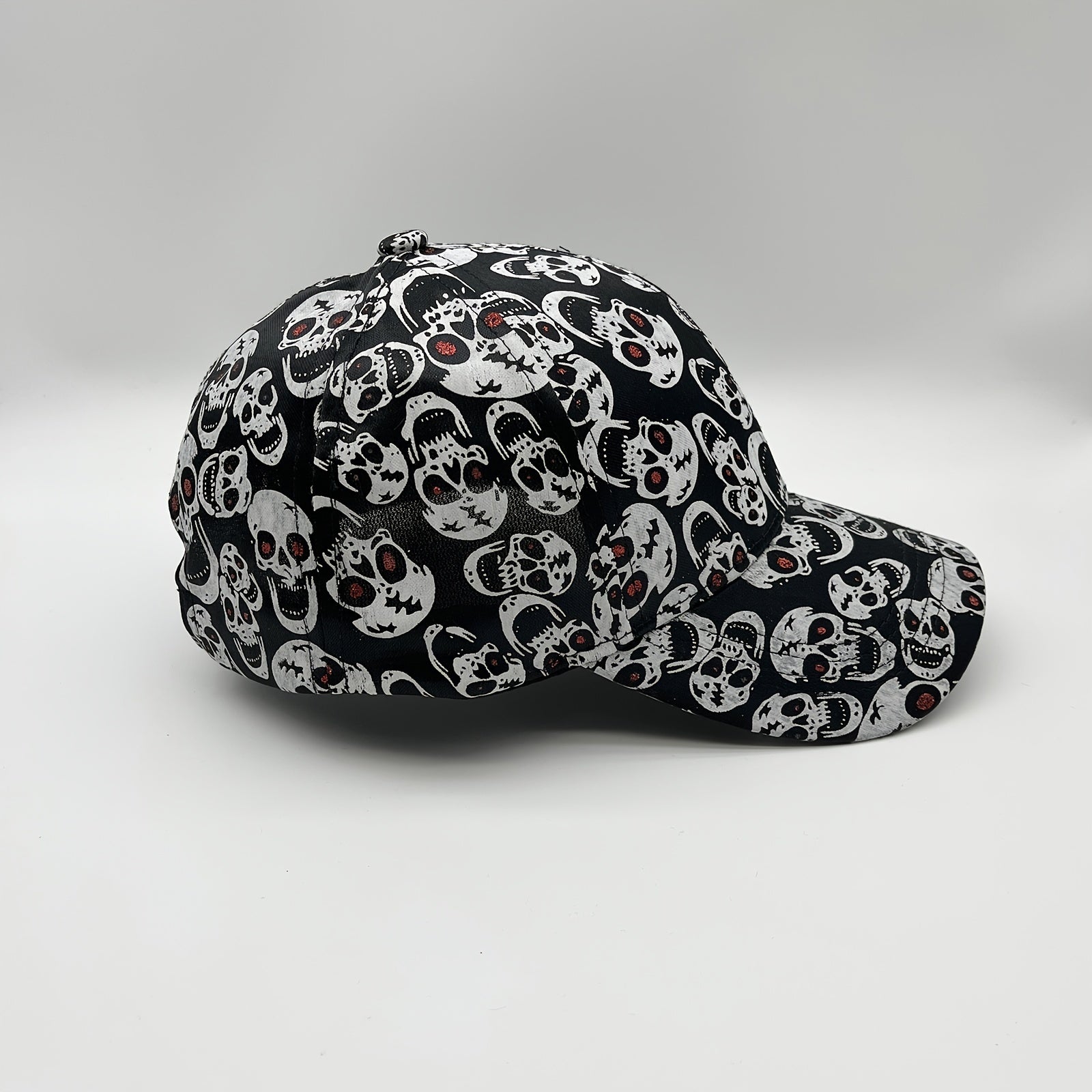 Skull Print Baseball Cap Y2K Vintage Sun Hat Men Unisex Dad Hats