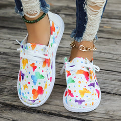 Women's Butterfly Graphic Slip-on Boat Shoes Lightweight Casual Flats