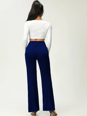 Women's High Waist Flare Leg Stretchy Pants