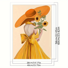 11CT DIY Sunflower Girl Cross Stitch Kit - Full Embroidery Art