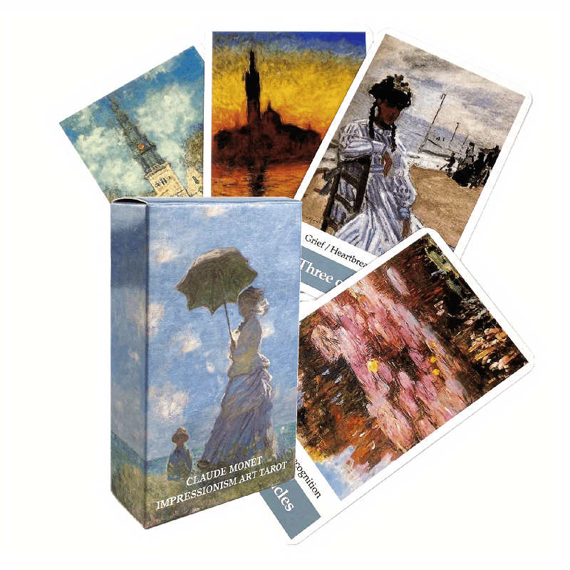 Claude Monet Tarot Deck Impressionism Art Tarot Card with Guidebook