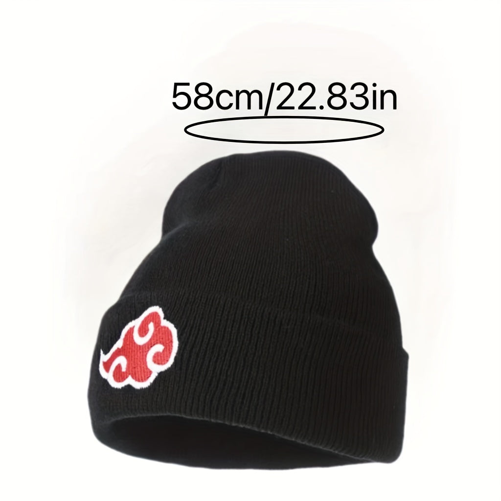Anime Auspicious Cloud Embroidery Knitted Beanie Men's Cloud Beanie