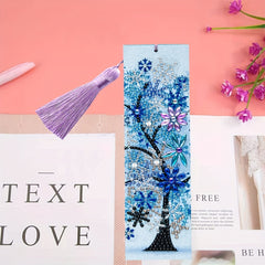 DIY Diamond Painted Leather Tassel Bookmark Embroidery Kit 1pc