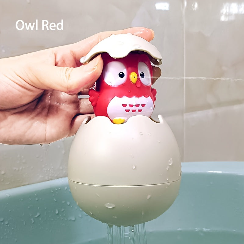 Playful Sprinkling Eggs Animal Bath Toys for Toddlers Duck Cat Owl Penguin