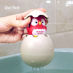 Playful Sprinkling Eggs Animal Bath Toys for Toddlers Duck Cat Owl Penguin