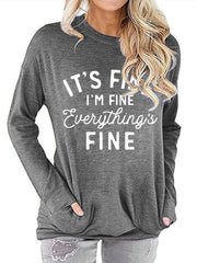 Women's Letter Print Long Sleeve T Shirt