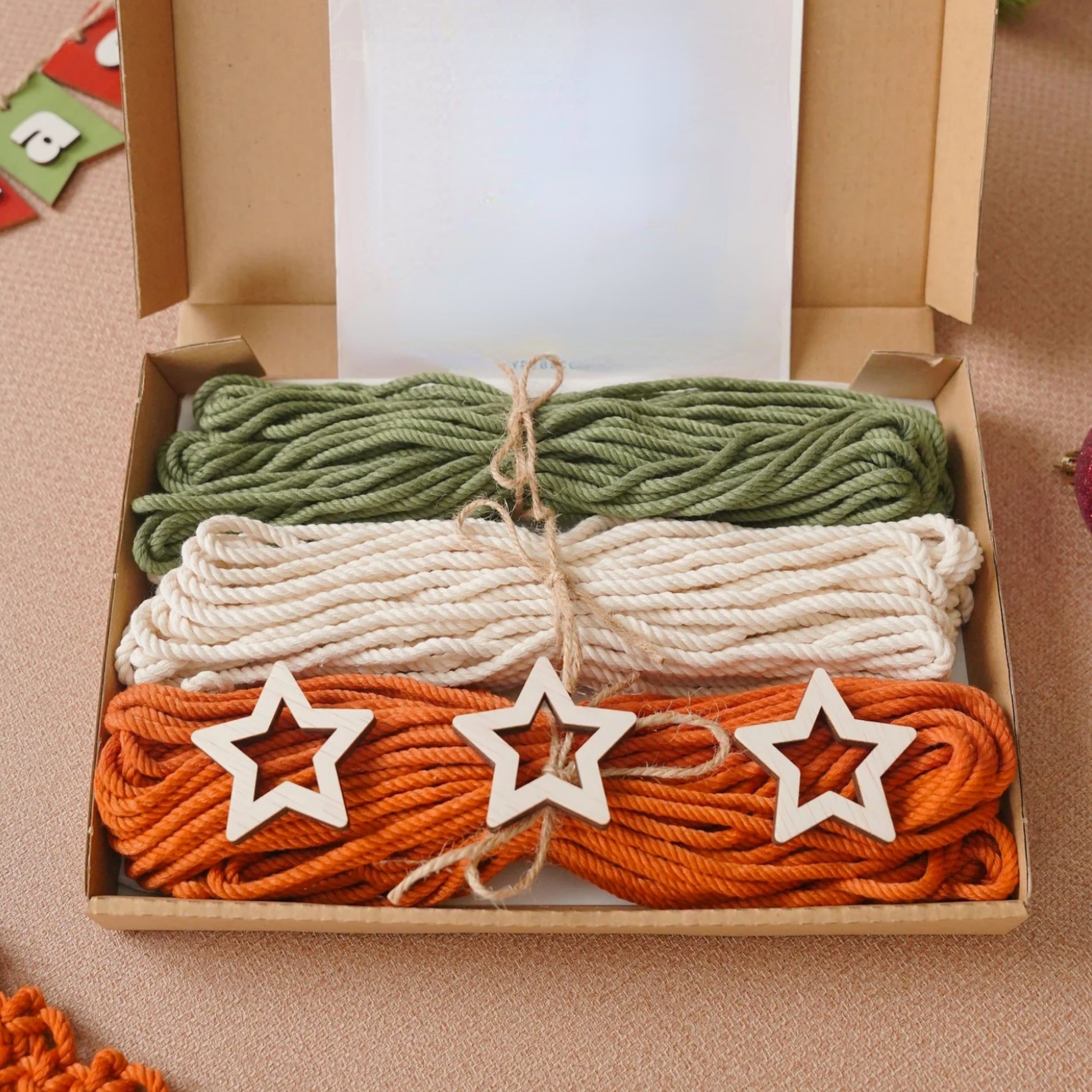 3pcs Macrame Christmas Tree DIY Kit, Perfect Gift for Friends and Family