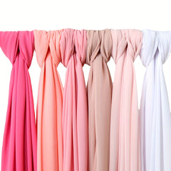 Pearl Chiffon Pullover Headscarf Malaysian Gauze Long Scarf