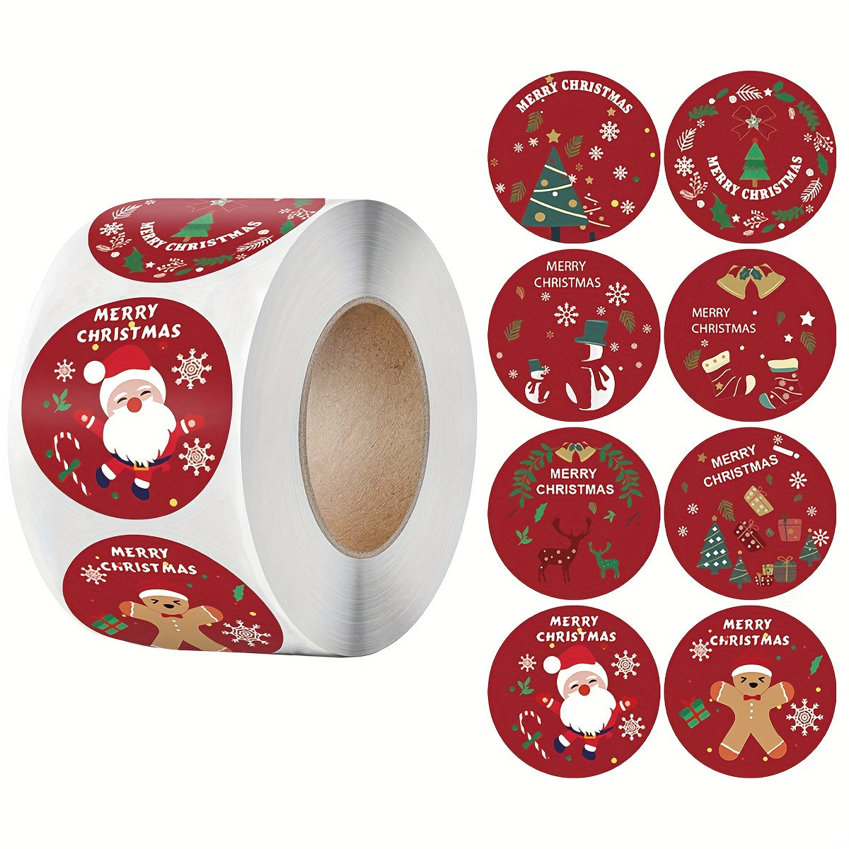 Cowhide Adhesive Label Merry Christmas Holiday Decoration Label