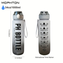 34oz Mophton Sports Water Cup Leakproof Bottle with Straw