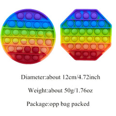 Pop Push Bubble Fidget Sensory Toy Stress Relief Anxiety Kids Adults
