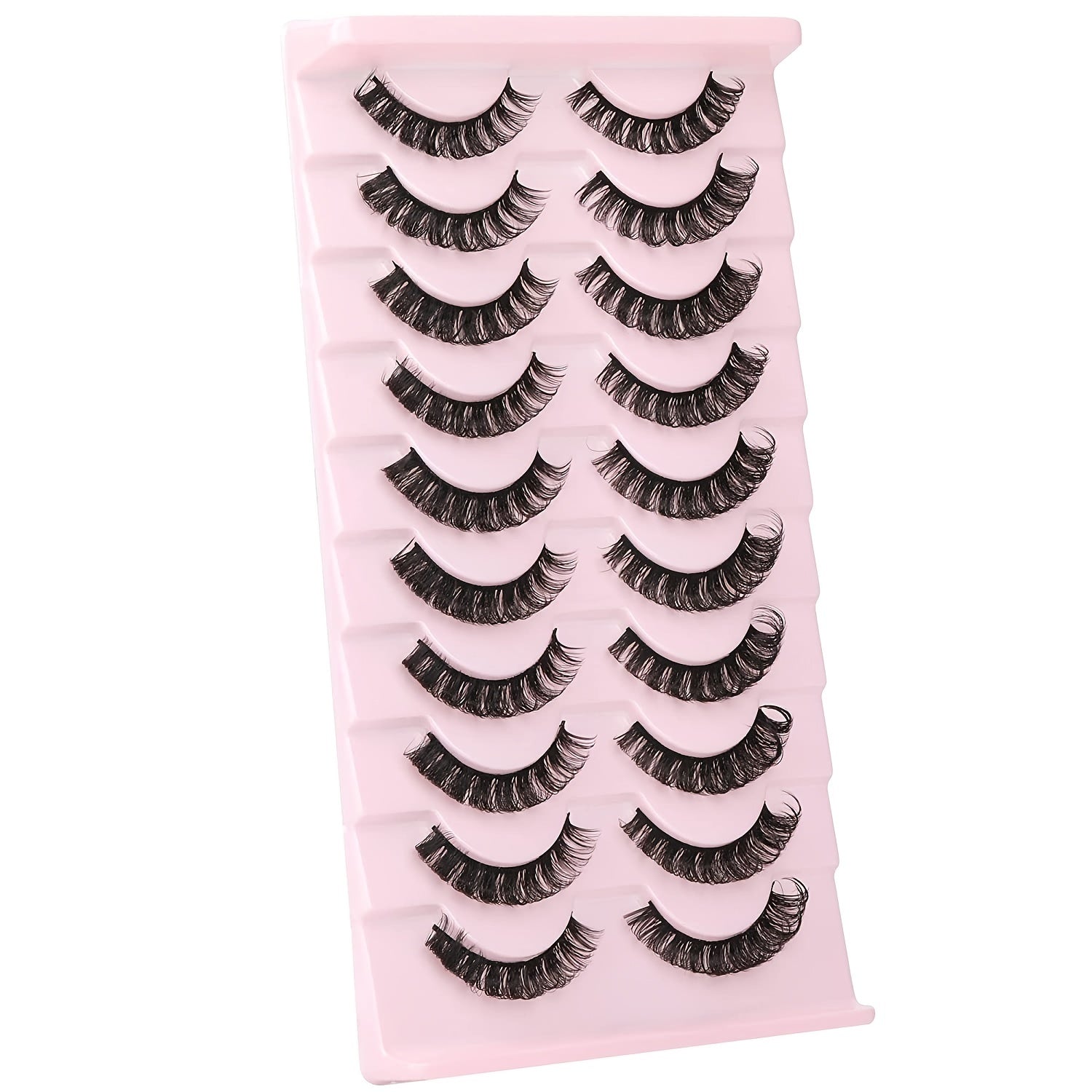 Fluffy 3D Curly Volume False Eyelashes Natural Look Long Thick Lashes