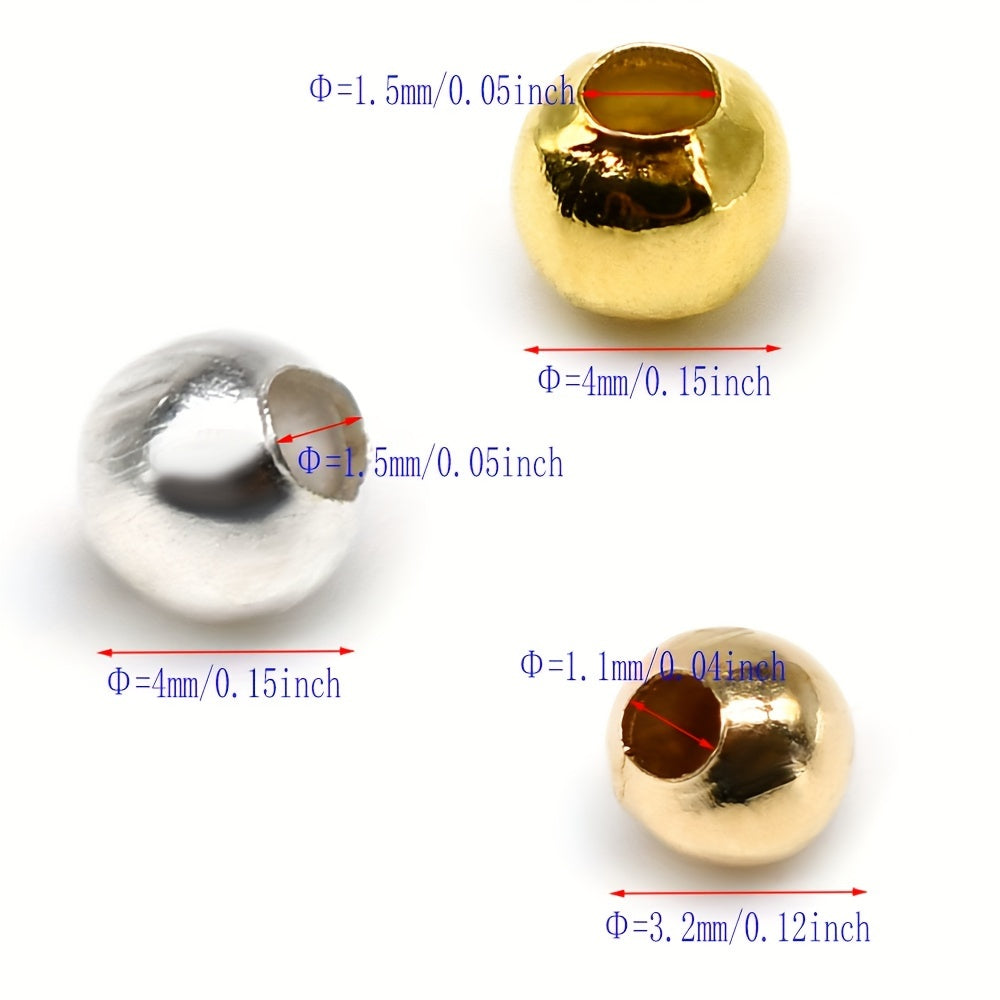 100pcs 3 2mm 4mm Round Beads Fly Tying Material