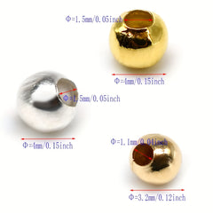 100pcs 3 2mm 4mm Round Beads Fly Tying Material