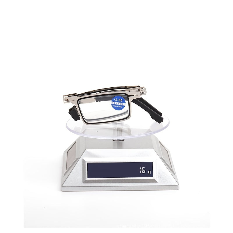Middle Aged Elderly Folding Reading Glasses Anti Light Ultra light