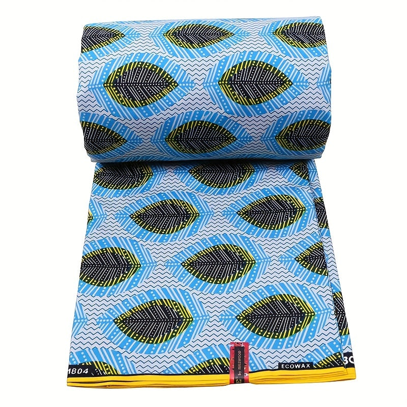African Ethnic Wax Dye Printed Fabric Double Sided Geometric Cloth
