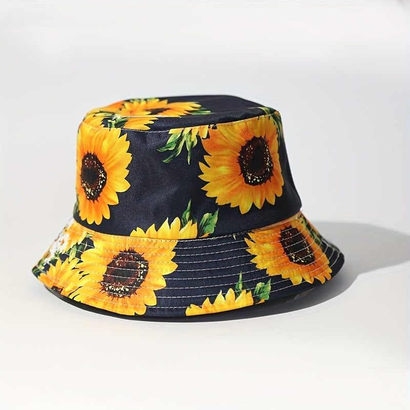 Chrysanthemum Bucket Hat Double Sided Sun Hat For Men Women