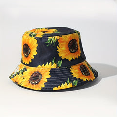 Chrysanthemum Bucket Hat Double Sided Sun Hat For Men Women